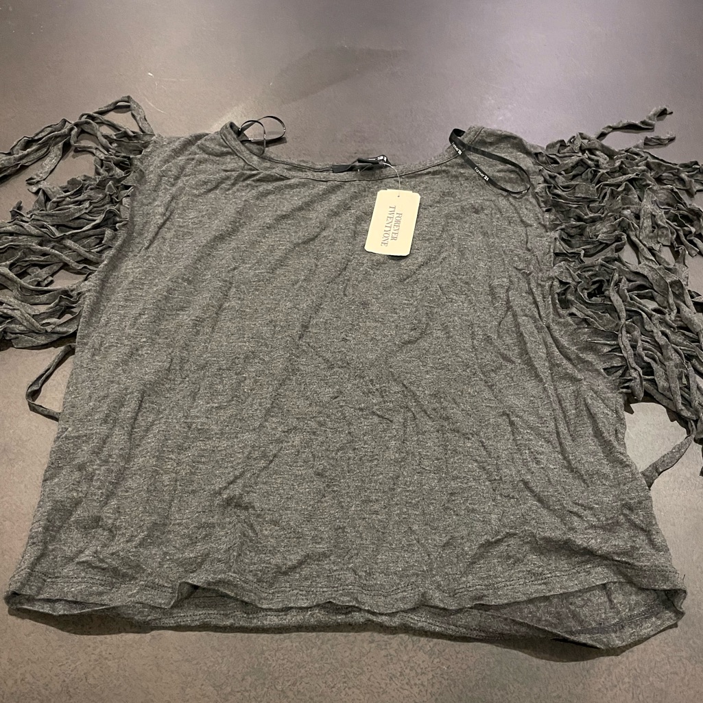 Bnwt Forever 21 Fringe Sleeve Top